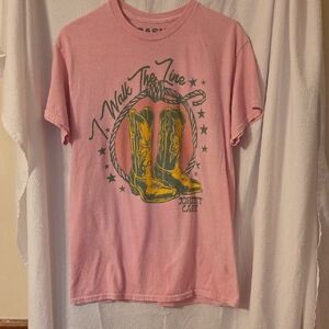 Ash Vintage Pink Tee with Graphic Print